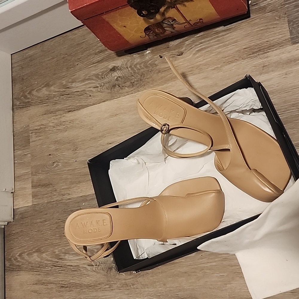 Nappa Leather Asymmetrical Open Toe Shoes